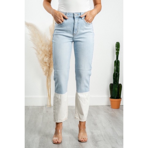 PRICE DROP Light Wash Dip Dye Cigarette Style Denim Jeans - Picture 5 of 15